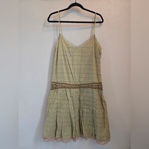 American Eagle Outfitters Light Green/ Gold Dress size 14
